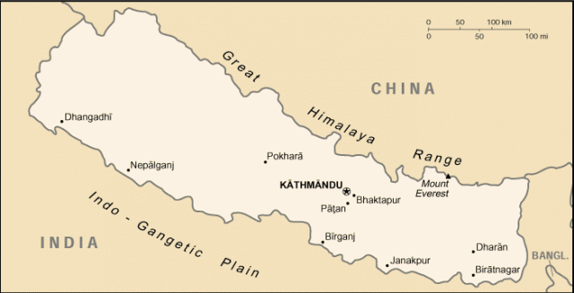 Cartina del Nepal